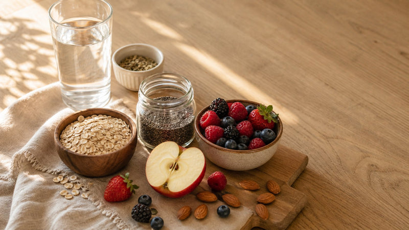 Editorial flat-lay photograph of are gummy vitamins as good as pills, natural light, no text