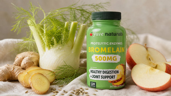 Editorial flat-lay photograph of does cooking pineapple destroy bromelain, natural light, no text