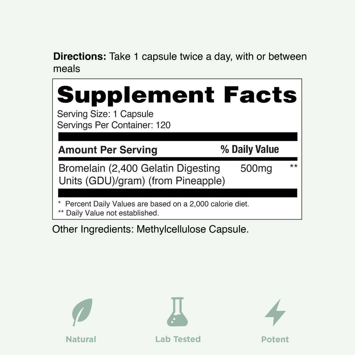 Yuve high potency bromelain supplement for inflammation support