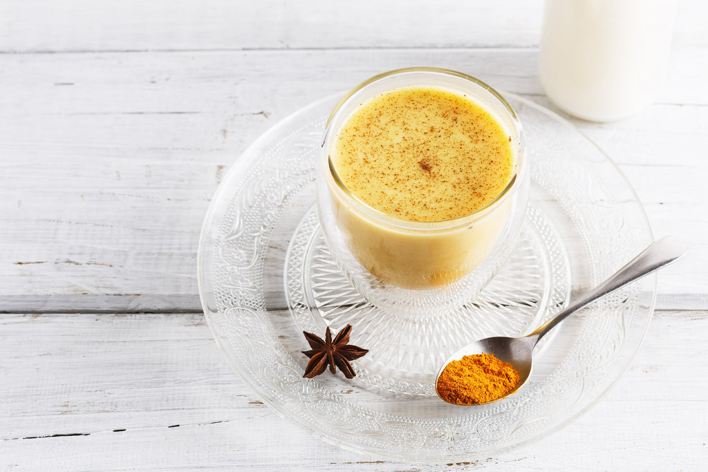 Golden Turmeric Latte with Mushrooms