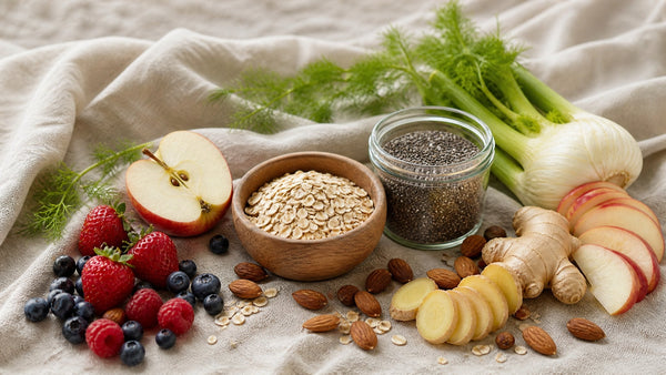 Editorial flat-lay photograph of are probiotic gummies effective, natural light, no text