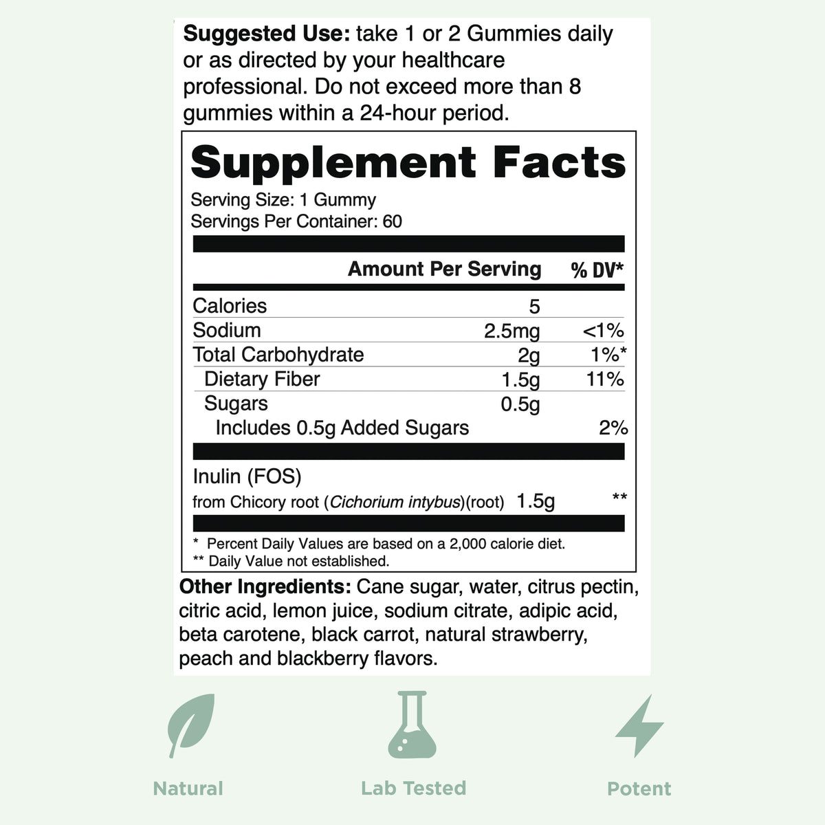 Vegan Prebiotic Fiber Gummies